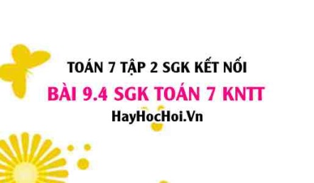 Bài 9.4 SGK Toán 7 Tập 2 Kết nối tri thức